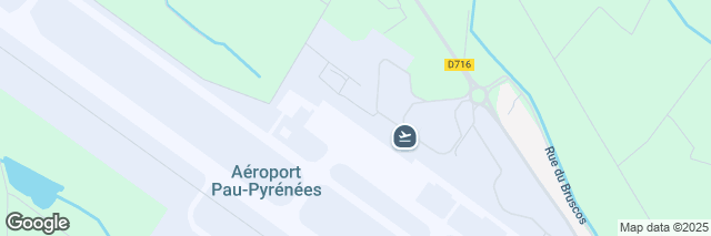 Google Maps Pau Pyrenees Airport, Route de l'aéroport, Uzein, 64230, France
